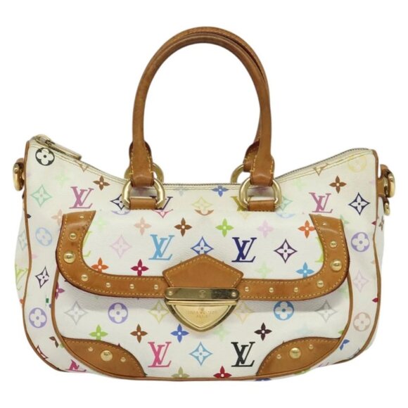 LOUIS VUITTON Monogram Multicolor Rita Hand Bag 2way White M40125 LV Auth 132529 - Picture 2 of 16